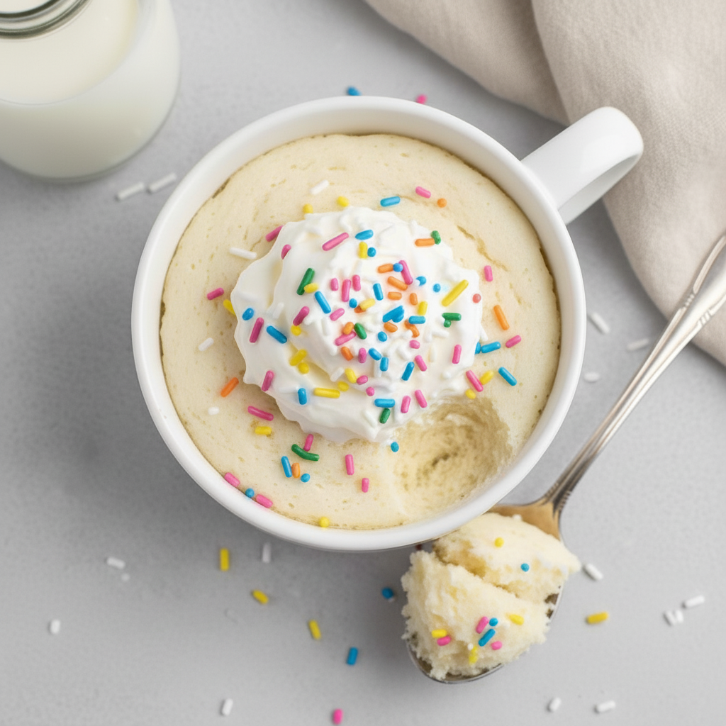 The Best Vanilla Mug Cake (Ready in 1 Minute | Soft, Cozy & So Easy)