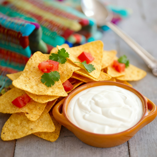Sour Cream Recipe in a bowl with fresh ingredients on a kitchen table