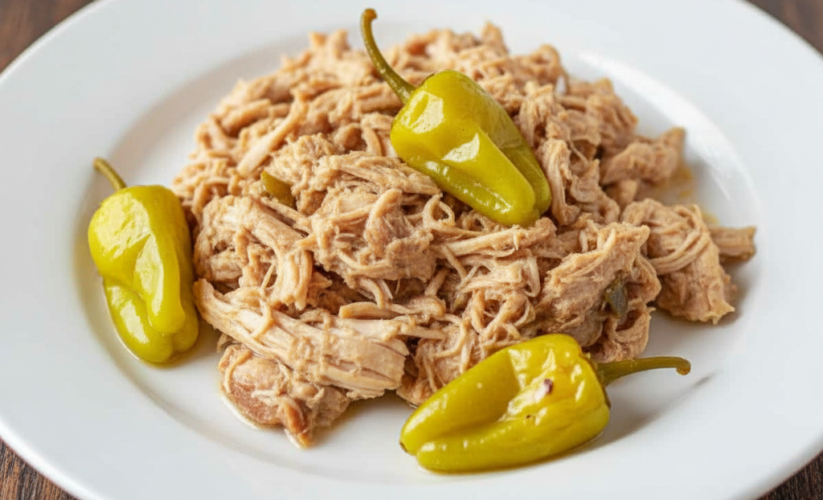 4-Ingredient Mississippi Chicken (Slow Cooker Recipe) – Tender & Flavorful Weeknight Dinner