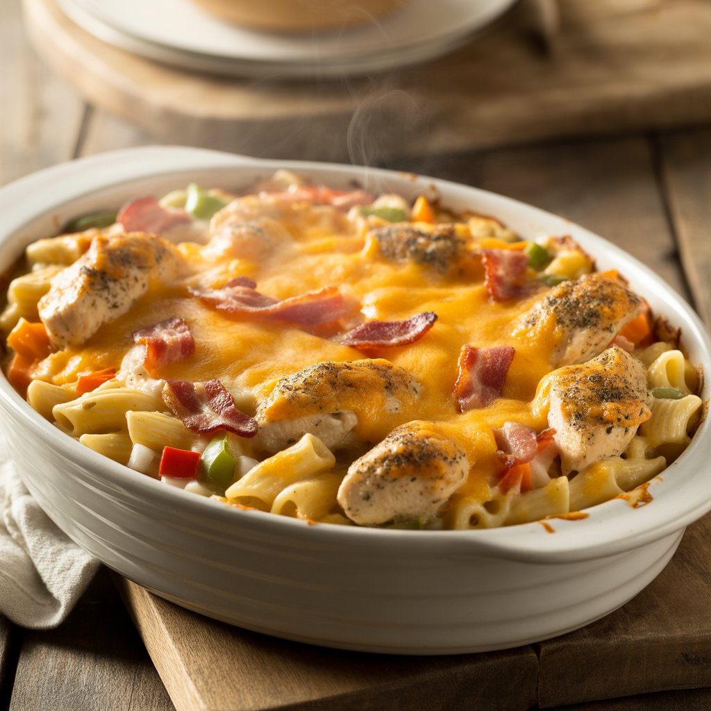 Best Chicken Bacon Ranch Casserole – Creamy, Cheesy Family Dinner