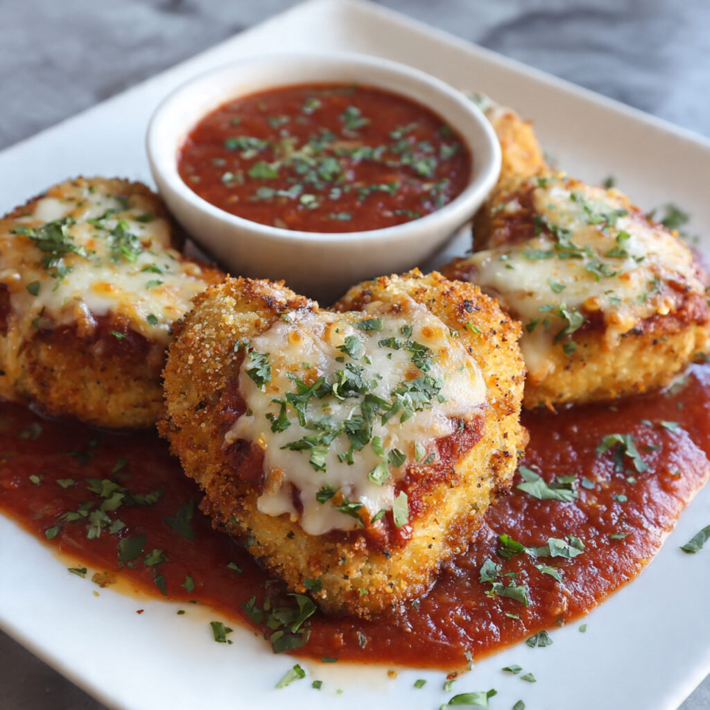 Chicken Parmesan Hearts