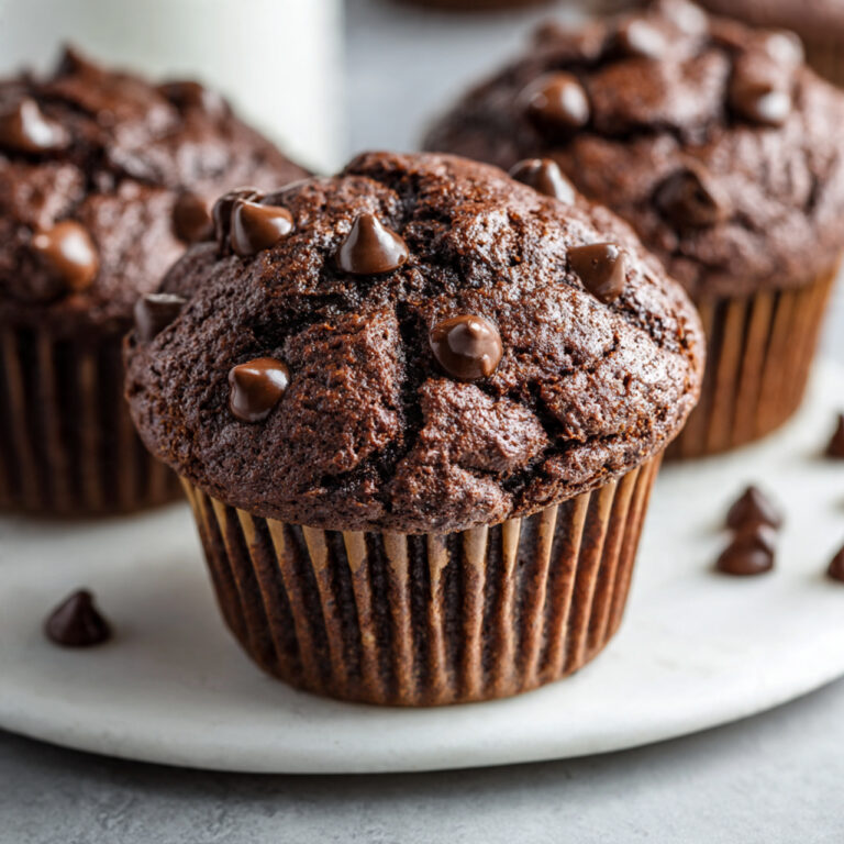 Chocolate Chocolate Chip Muffins