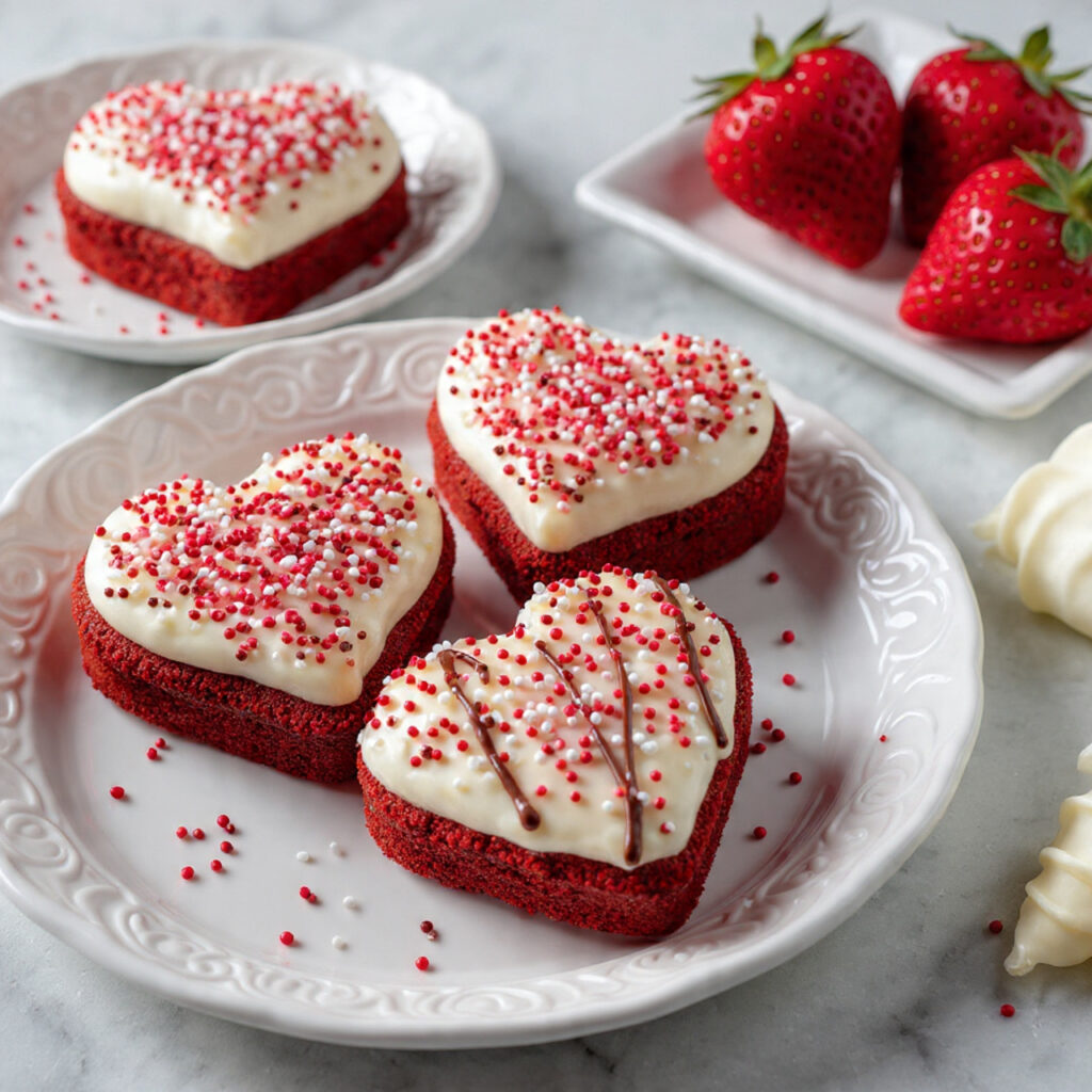 Red Velvet Valentine Heart Mini Cakes Recipe