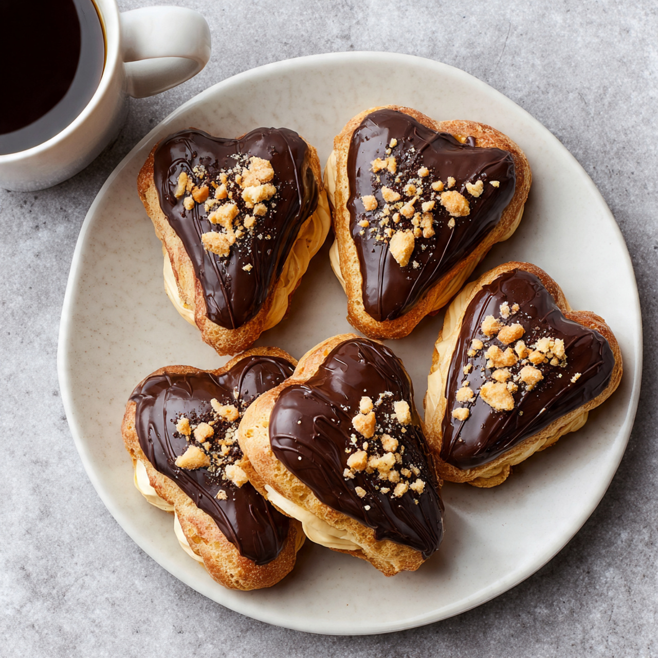 Heart-Shaped Chocolate Eclairs Recipe (Best for  Valentine’s Dessert in 2026 !)