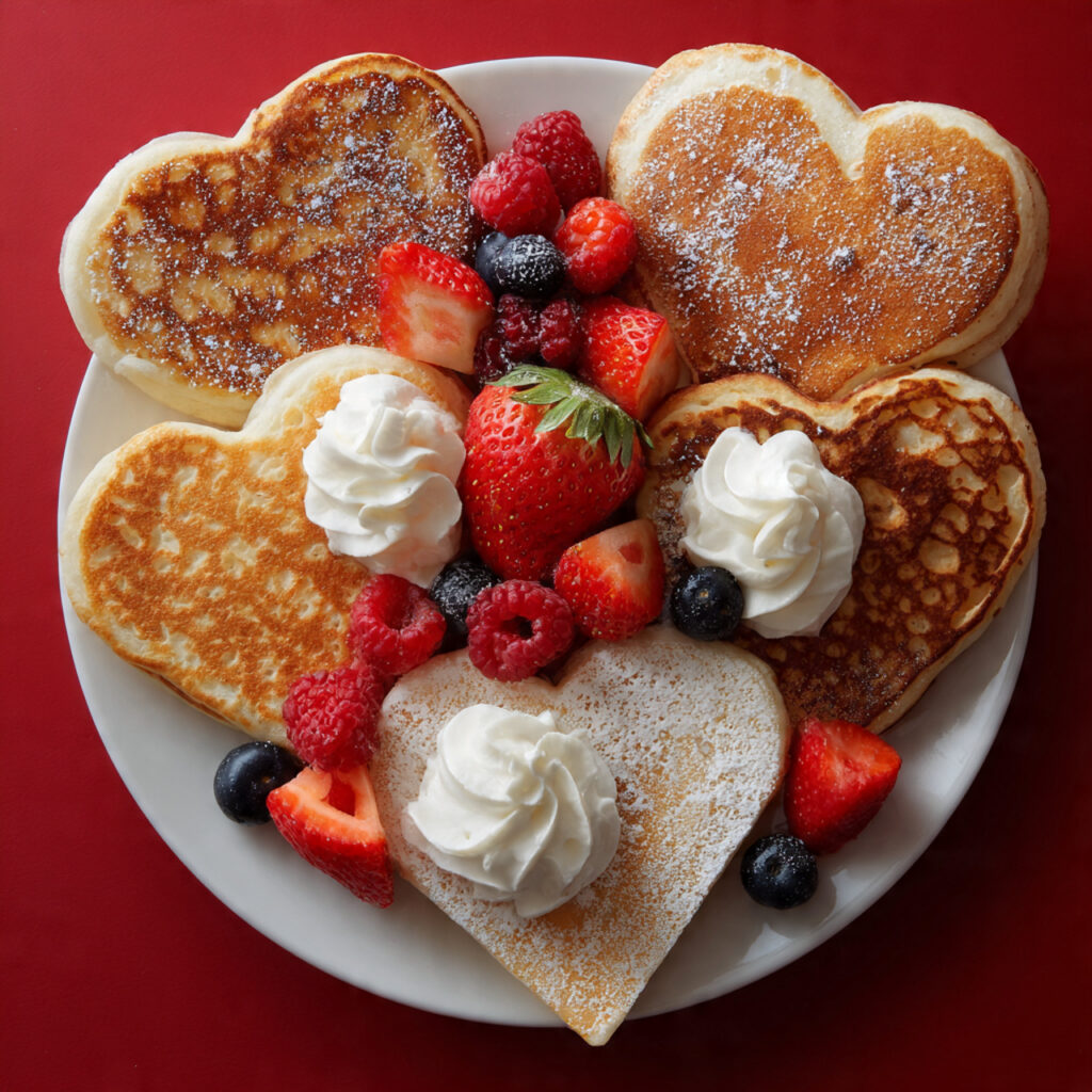 Heart-Shaped Pancakes
