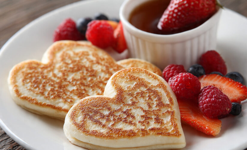 Heart-Shaped Pancakes