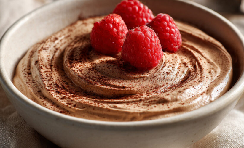 This Paleo Chocolate Mousse Dip (Ready in 5 Minutes!)