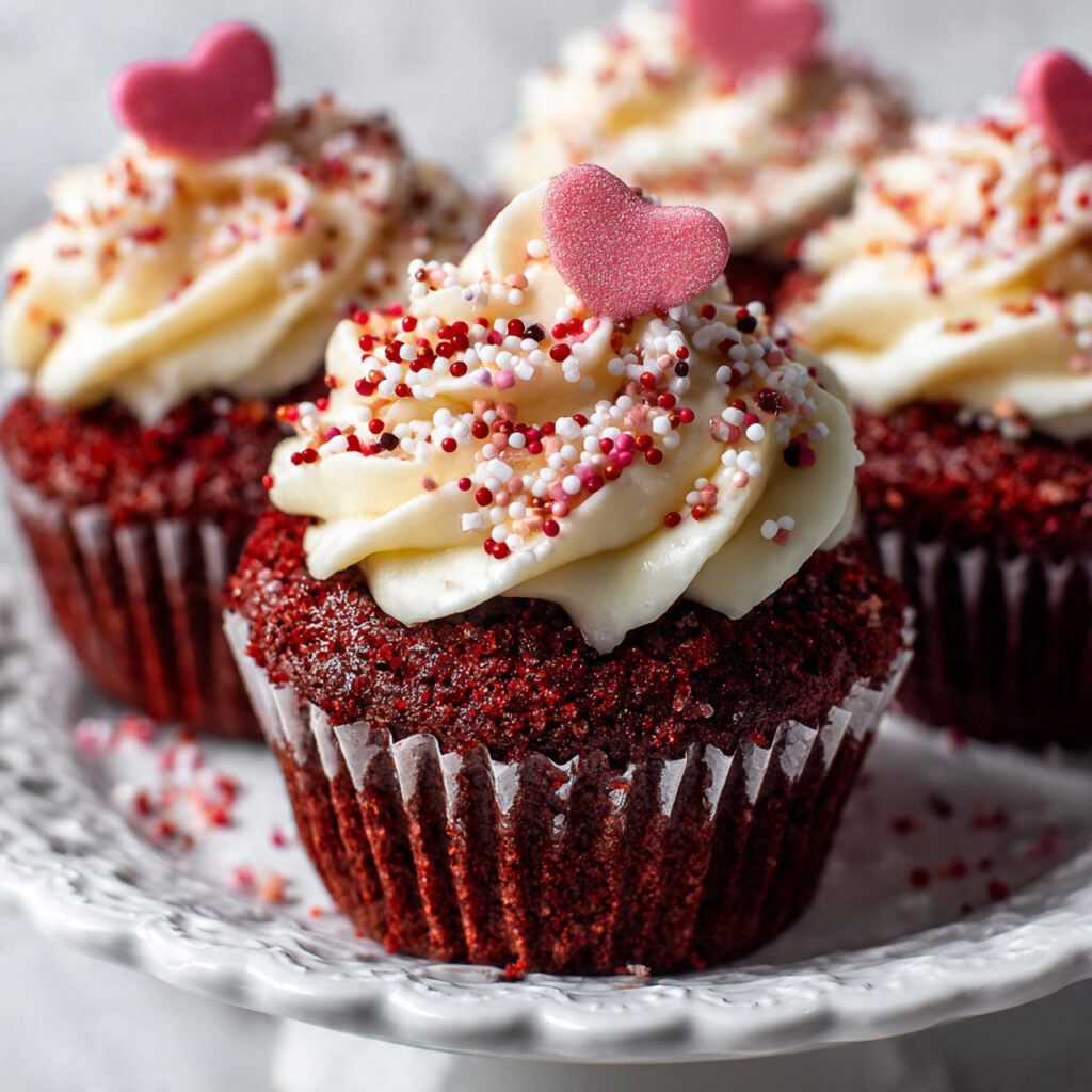 Valentine’s Day Red Velvet Cupcakes