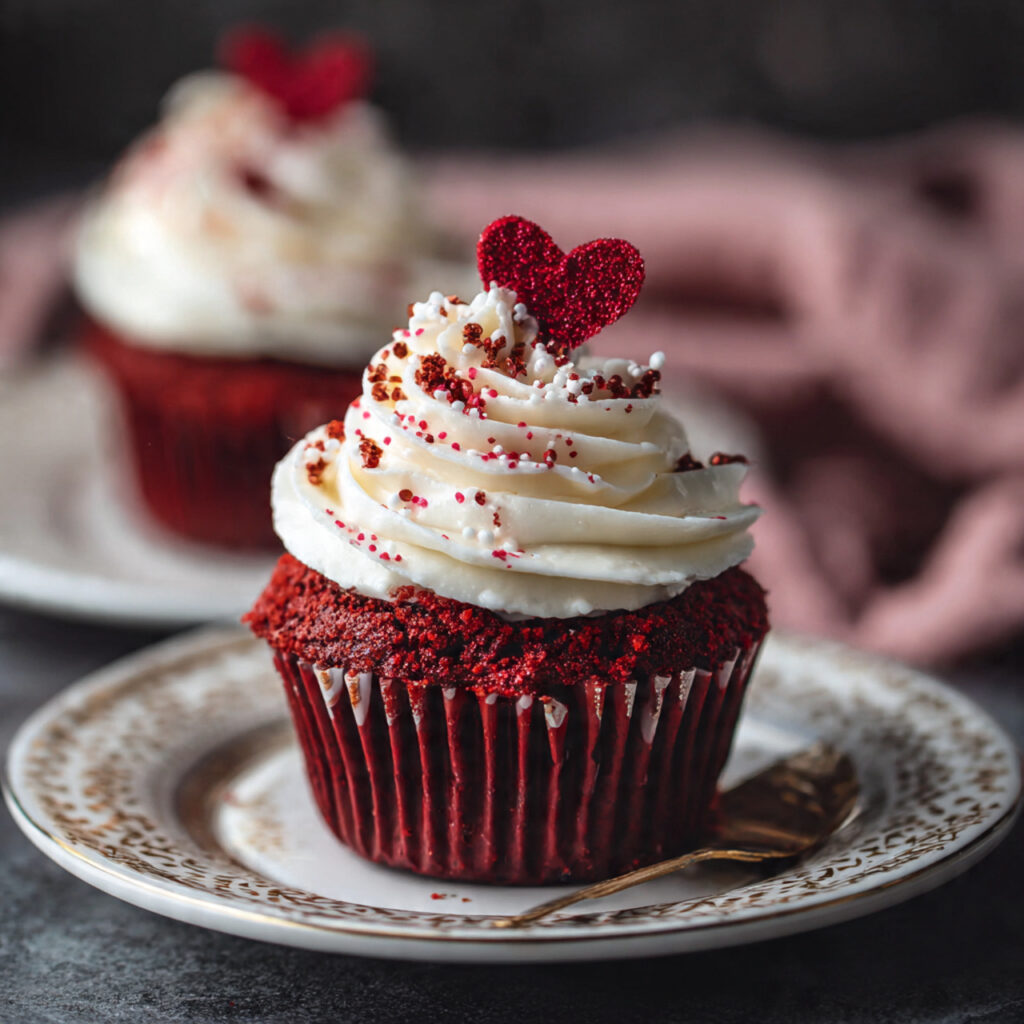 Valentine’s Day Red Velvet Cupcakes