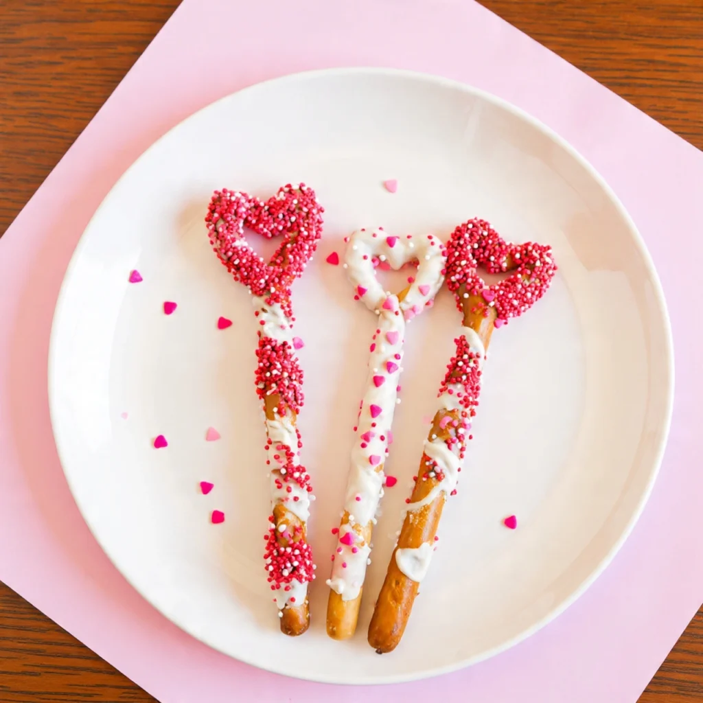 valentine pretzel rods