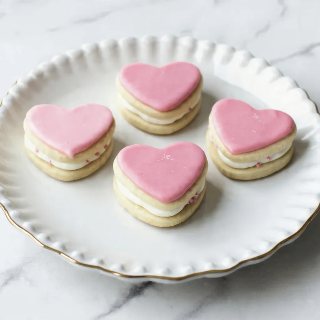 Mini Heart Sugar Cookie Sandwiches