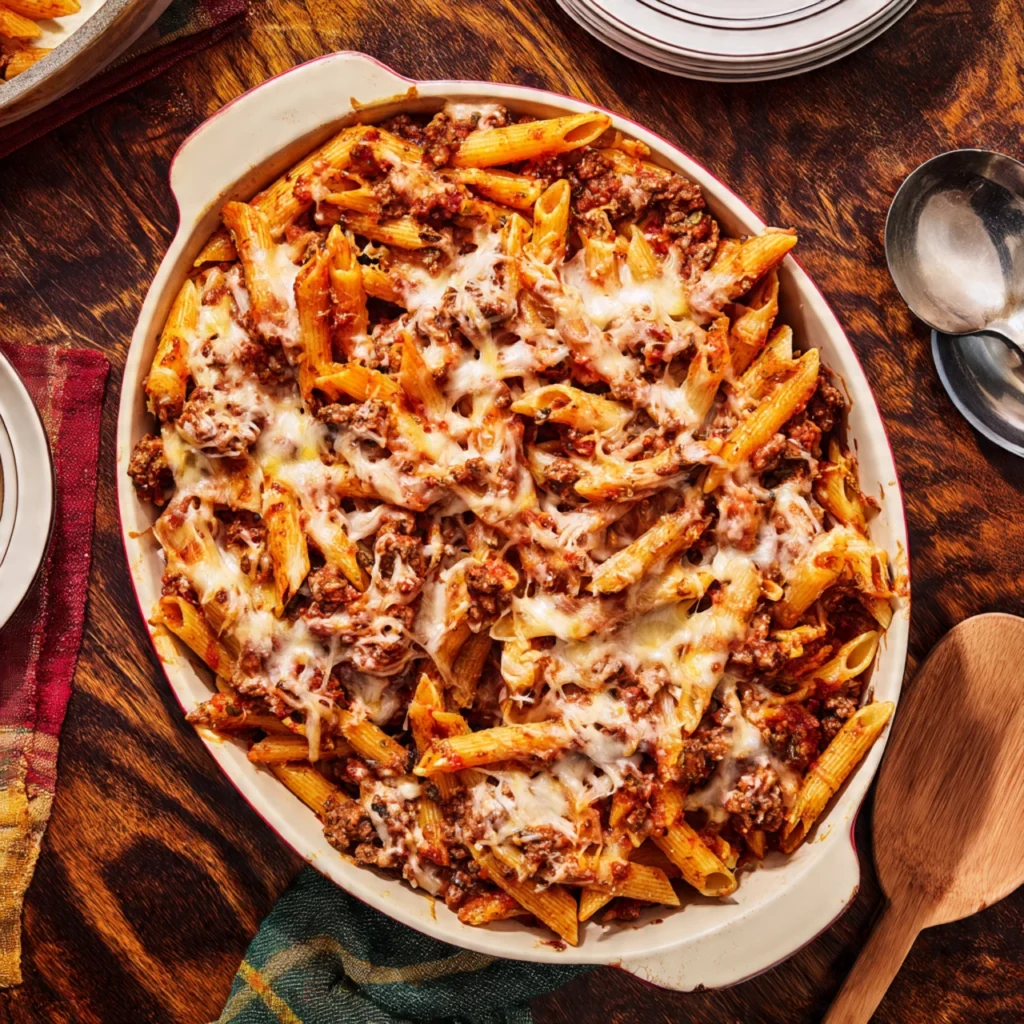 baked mostaccioli,