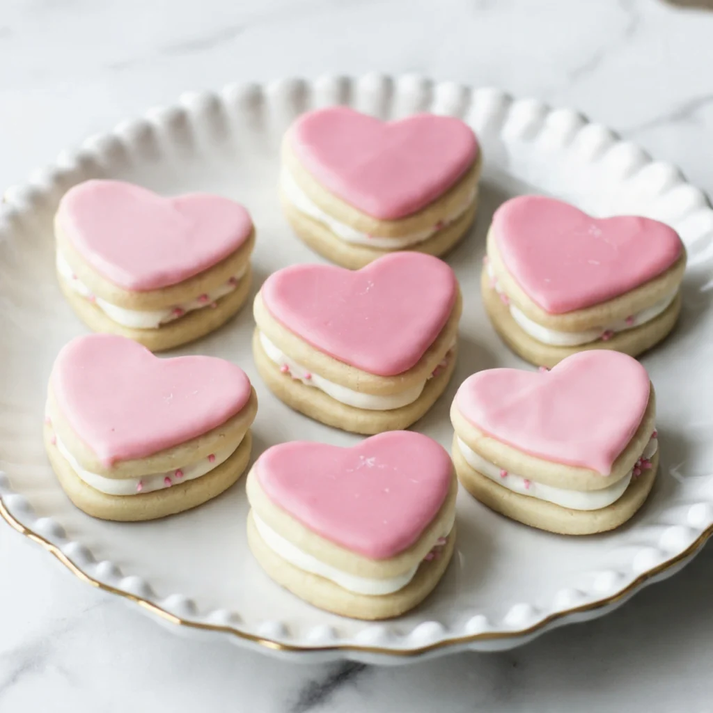 Mini Heart Sugar Cookie Sandwiches