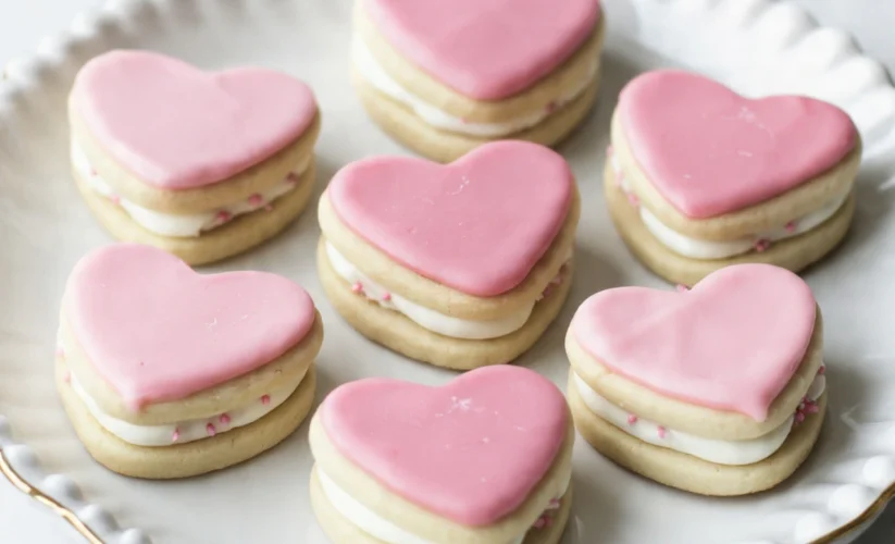 Mini Heart Sugar Cookie Sandwiches