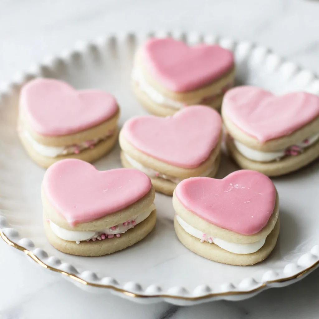 Mini Heart Sugar Cookie Sandwiches