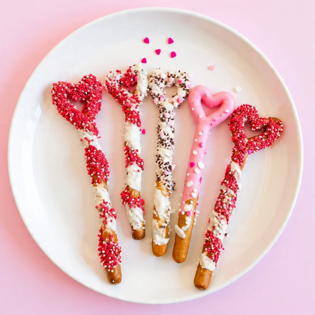 valentine pretzel rods