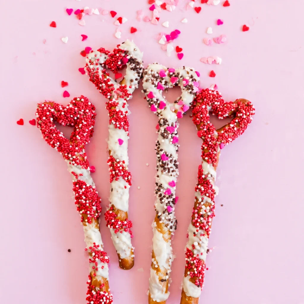 valentine pretzel rods